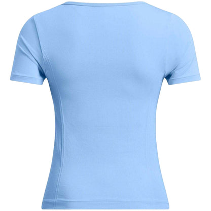Blue - Back - Under Armour Womens-Ladies Vanish Crew Neck Slim T-Shirt
