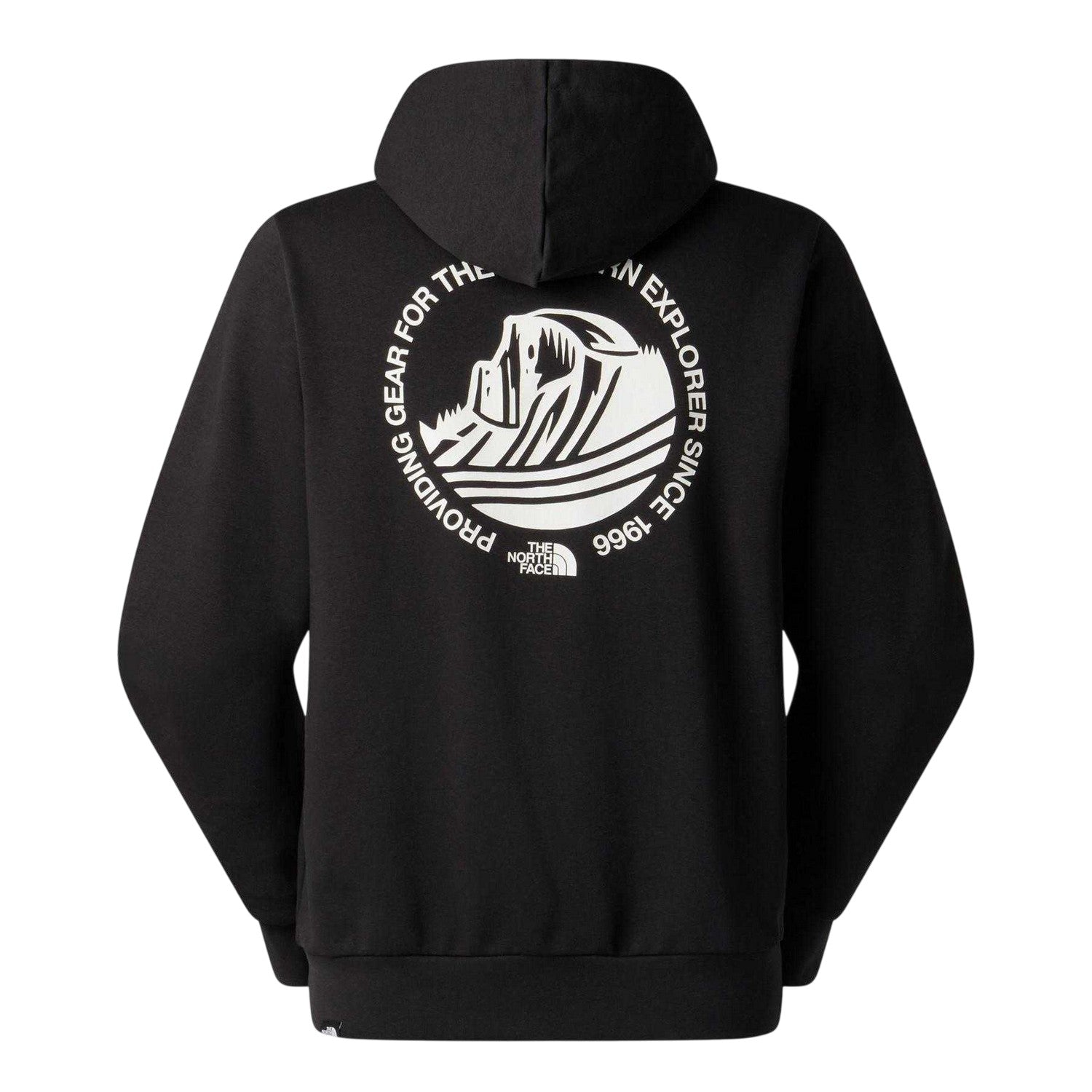 Black - Back - The North Face Mens Graphic Print Cotton Relaxed Fit Hoodie