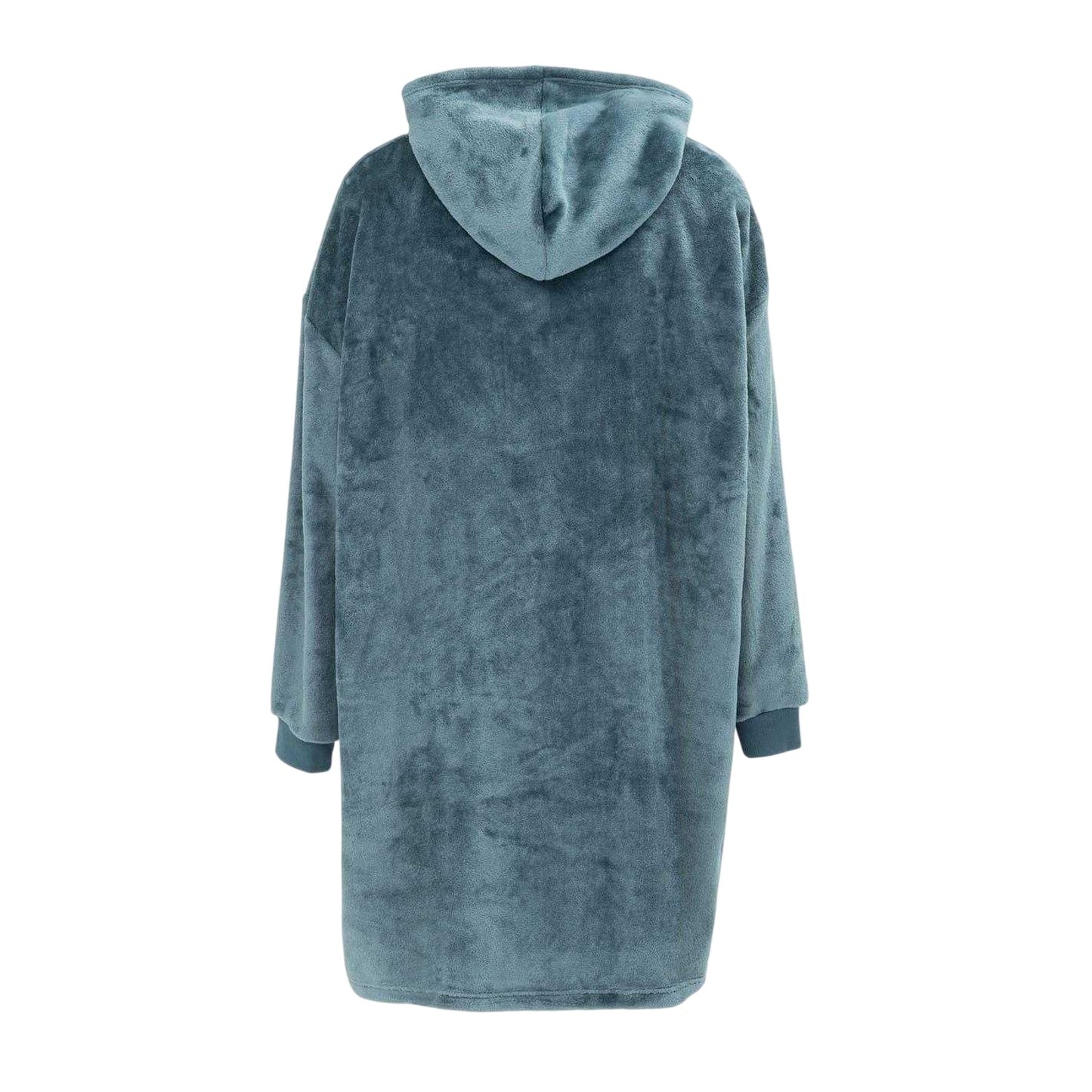 Teal - Back - Howick Mens Polyester Blanket Hoodie