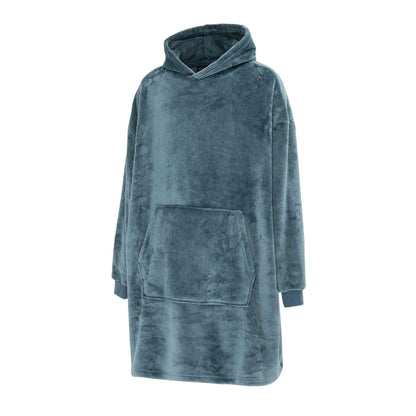 Teal - Lifestyle - Howick Mens Polyester Blanket Hoodie