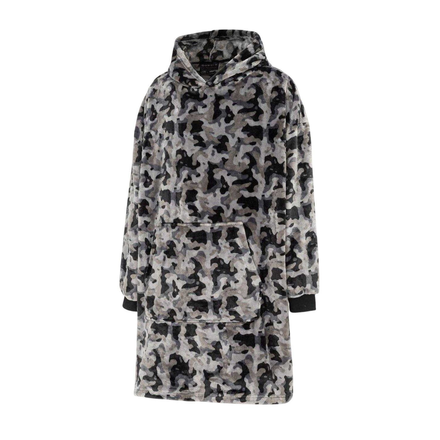 Grey Camo - Lifestyle - Howick Mens Camouflage Oversized Hoodie Blanket