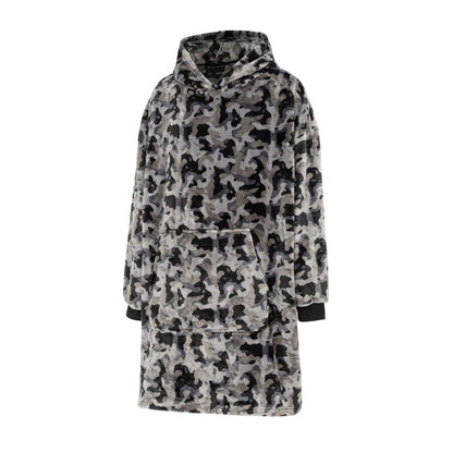 Grey Camo - Lifestyle - Howick Mens Camouflage Oversized Hoodie Blanket