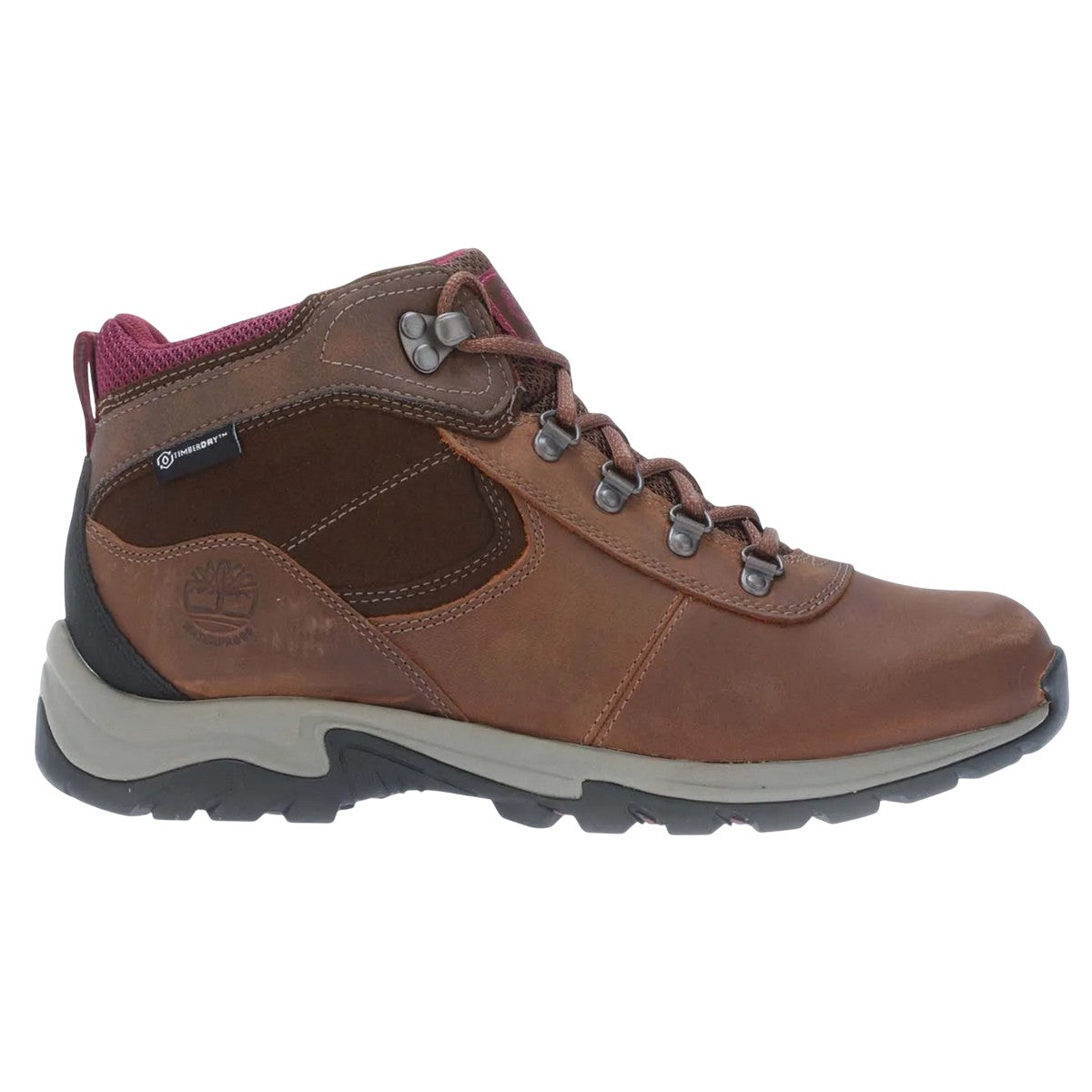 Brown - Lifestyle - Timberland Womens-Ladies Mt. Maddsen Leather Mid Cut Waterproof Hiking Boots