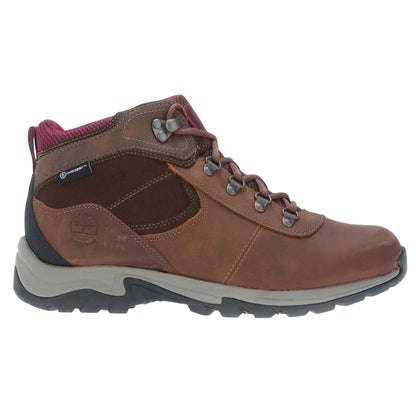 Brown - Lifestyle - Timberland Womens-Ladies Mt. Maddsen Leather Mid Cut Waterproof Hiking Boots