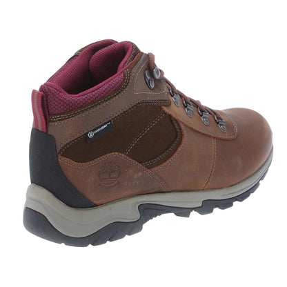 Brown - Back - Timberland Womens-Ladies Mt. Maddsen Leather Mid Cut Waterproof Hiking Boots