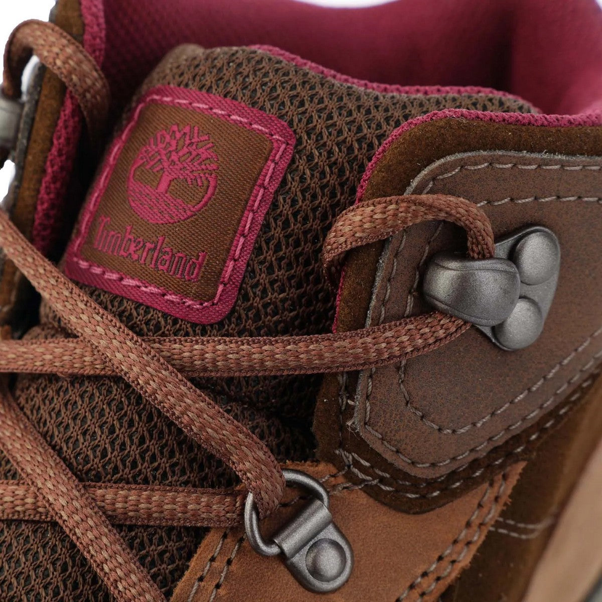 Brown - Pack Shot - Timberland Womens-Ladies Mt. Maddsen Leather Mid Cut Waterproof Hiking Boots