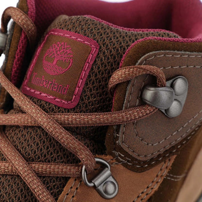 Brown - Pack Shot - Timberland Womens-Ladies Mt. Maddsen Leather Mid Cut Waterproof Hiking Boots
