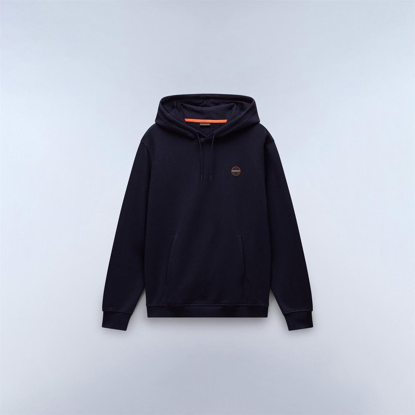 Marine Blue - Front - Napapijri Mens Cotton Long-Sleeved Pullover Hoodie