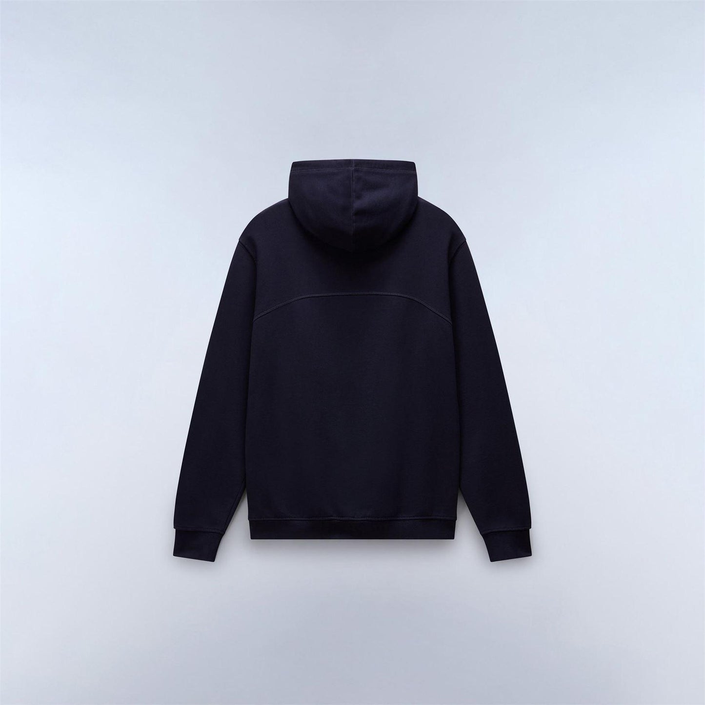 Marine Blue - Back - Napapijri Mens Cotton Long-Sleeved Pullover Hoodie