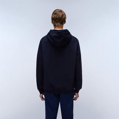 Marine Blue - Lifestyle - Napapijri Mens Cotton Long-Sleeved Pullover Hoodie
