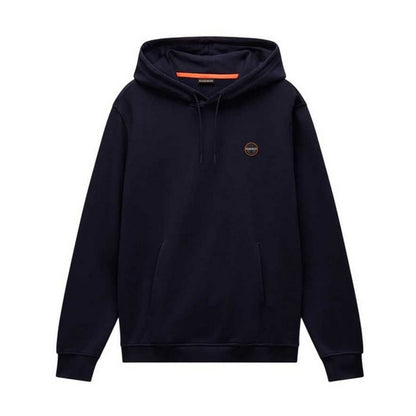 Black Beauty - Front - Napapijri Mens Cotton Long-Sleeved Pullover Hoodie