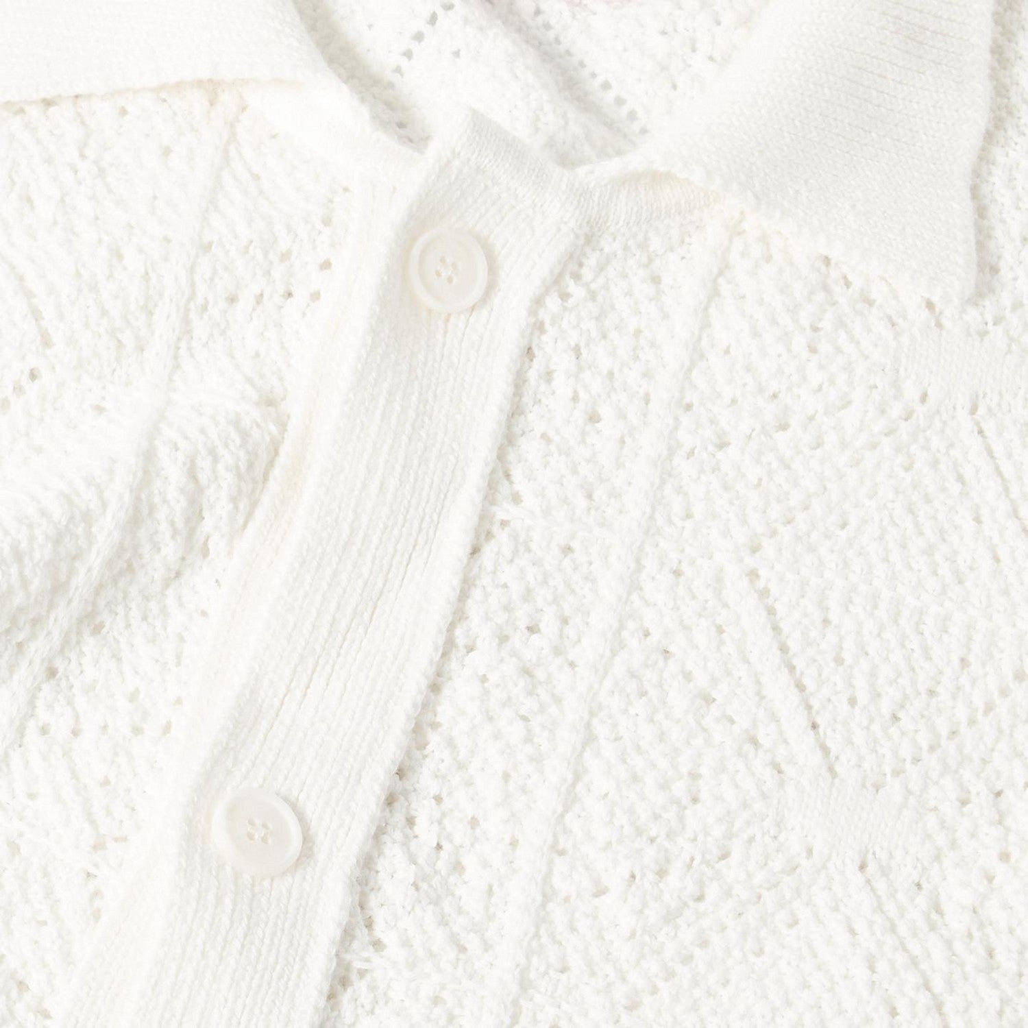 White - Side - Hugo Mens Diamond Knit Cardigan