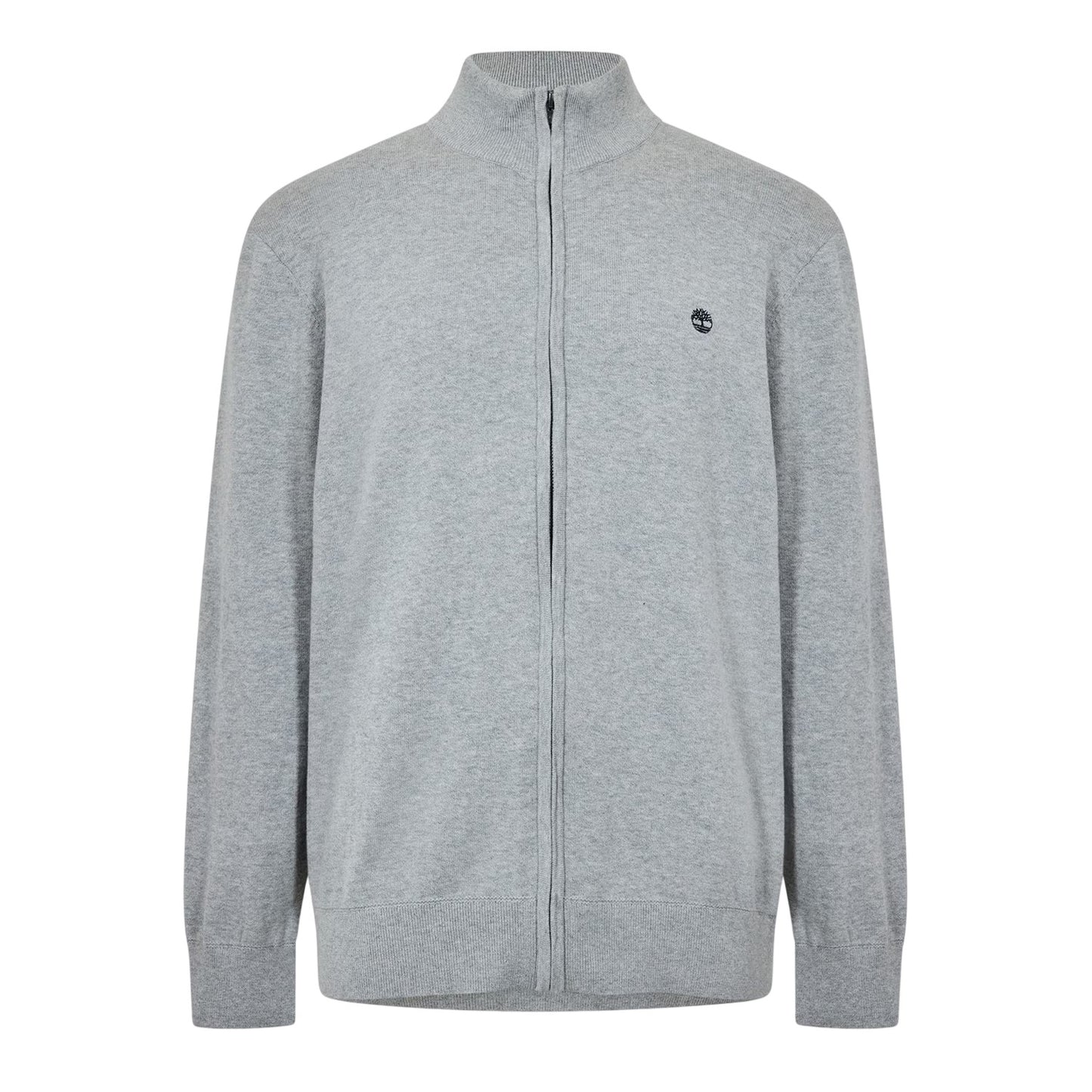Medium Grey Heather - Front - Timberland Mens Full Zip Regular Sweater Top
