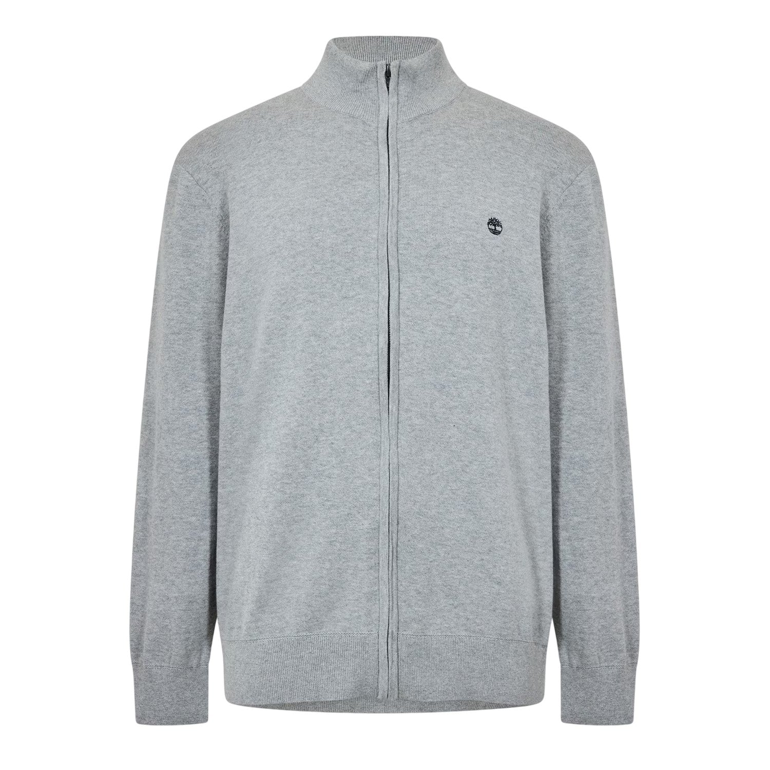 Medium Grey Heather - Front - Timberland Mens Full Zip Regular Sweater Top