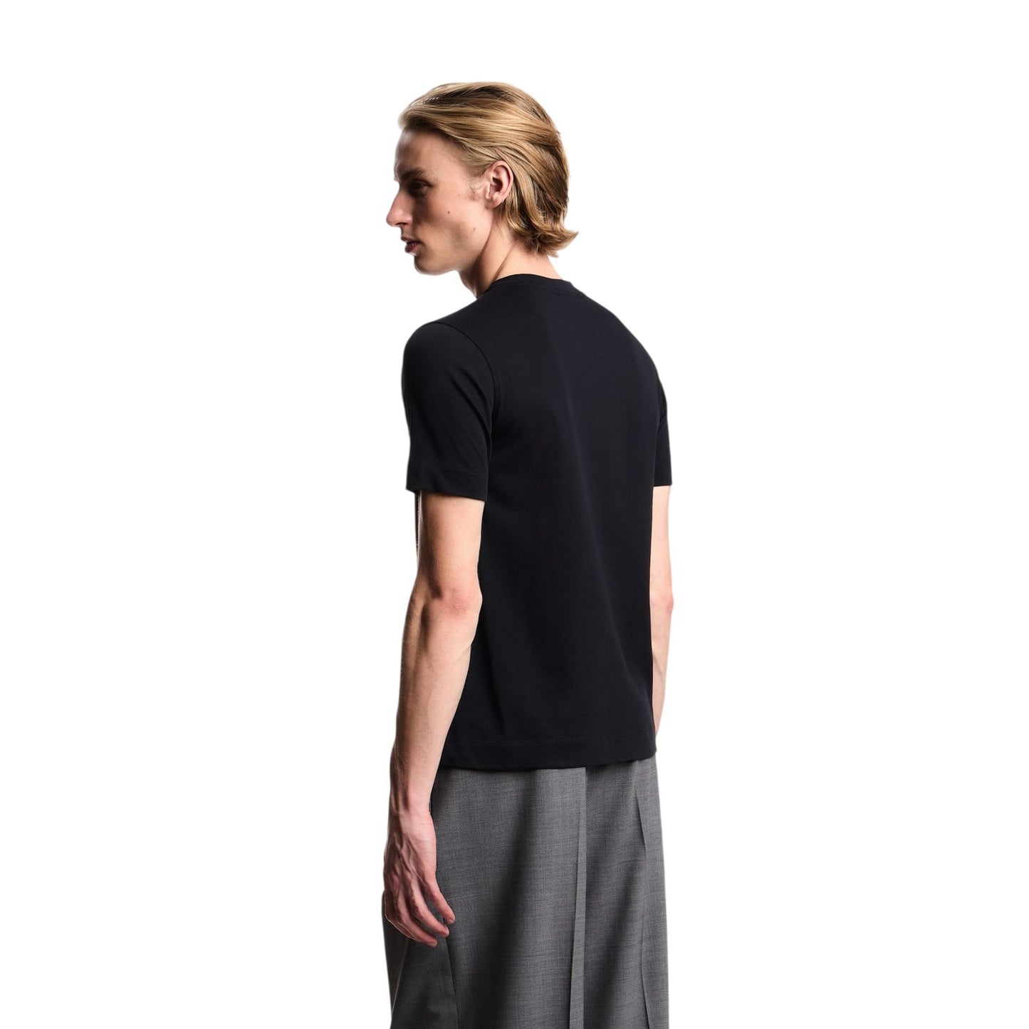 Navy - Back - Emporio Armani EA7 Mens Logo T-Shirt