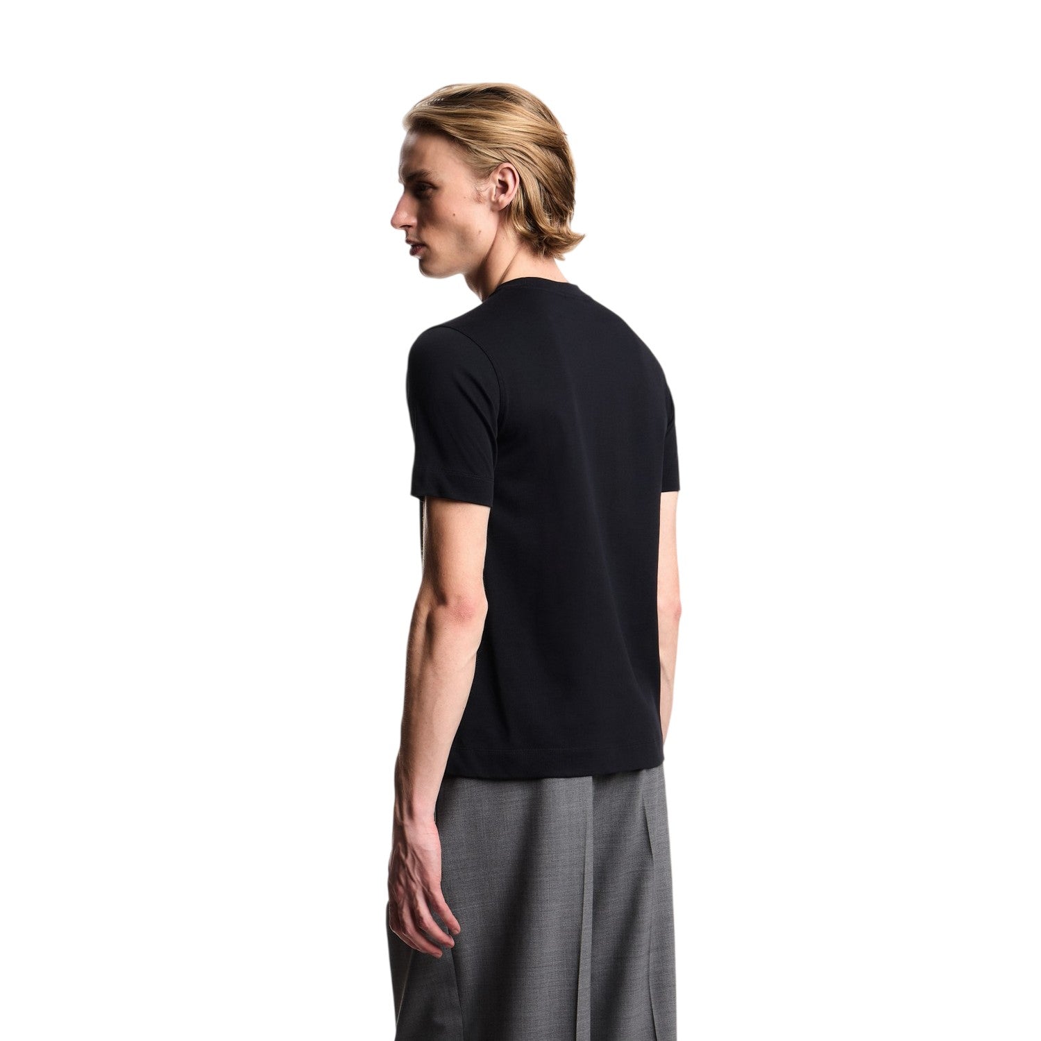 Navy - Back - Emporio Armani EA7 Mens Logo T-Shirt