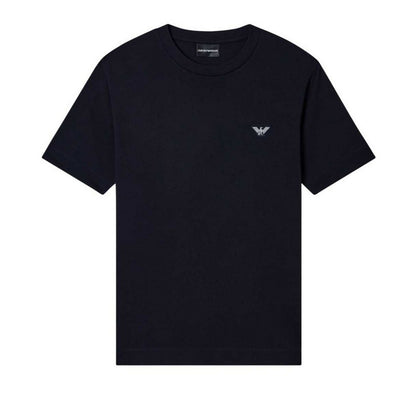 Navy - Front - Emporio Armani EA7 Mens Logo T-Shirt