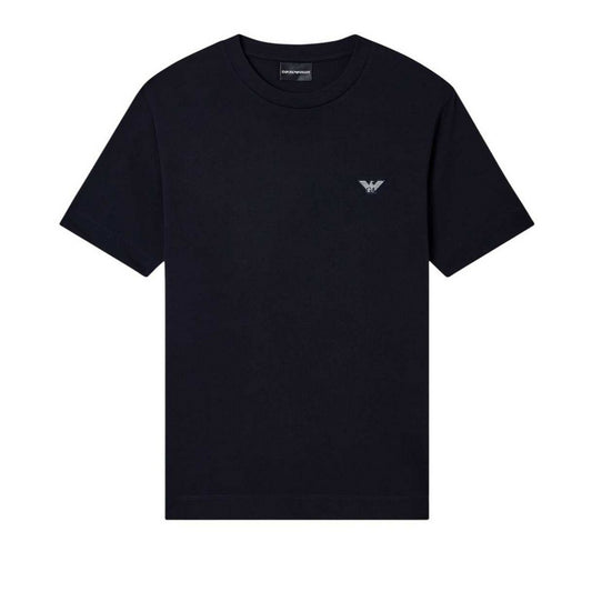 Navy - Front - Emporio Armani EA7 Mens Logo T-Shirt