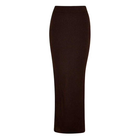 Cocoa - Front - Jack Wills Womens-Ladies Knitted Maxi Skirt
