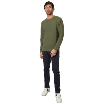 Olive - Lifestyle - Threadbare Mens Yarra Textured Regular Jumper