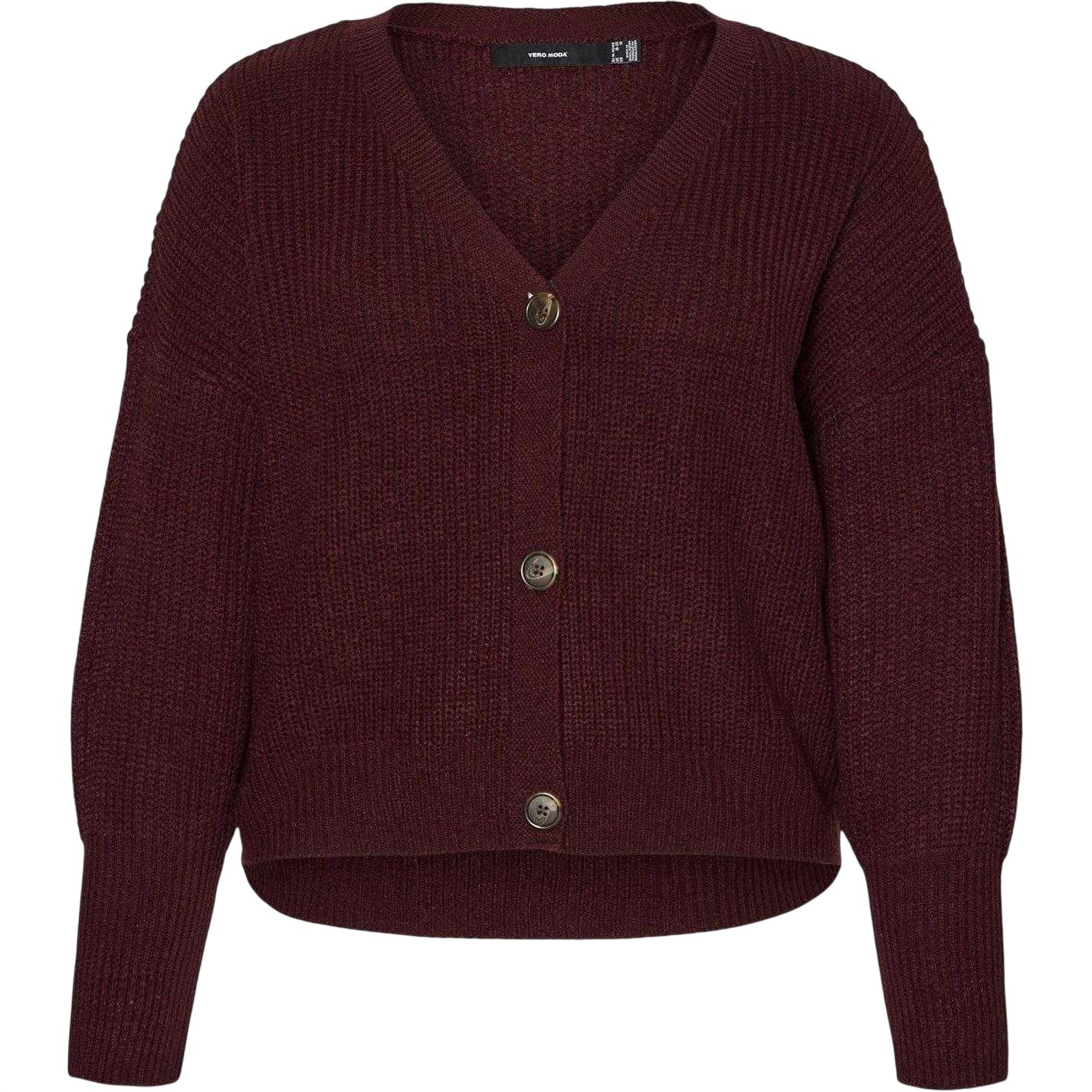 Winetasting - Front - Vero Moda Womens-Ladies V Neck Relaxed Fit Cardigan