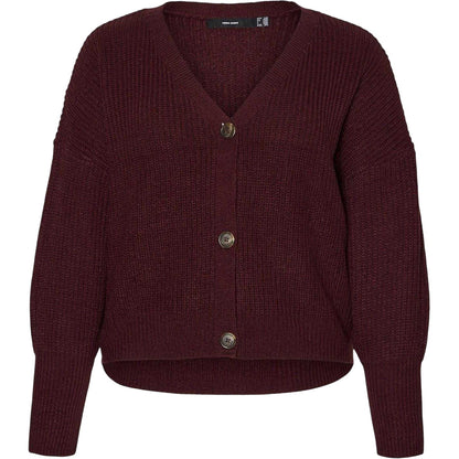 Winetasting - Front - Vero Moda Womens-Ladies V Neck Relaxed Fit Cardigan