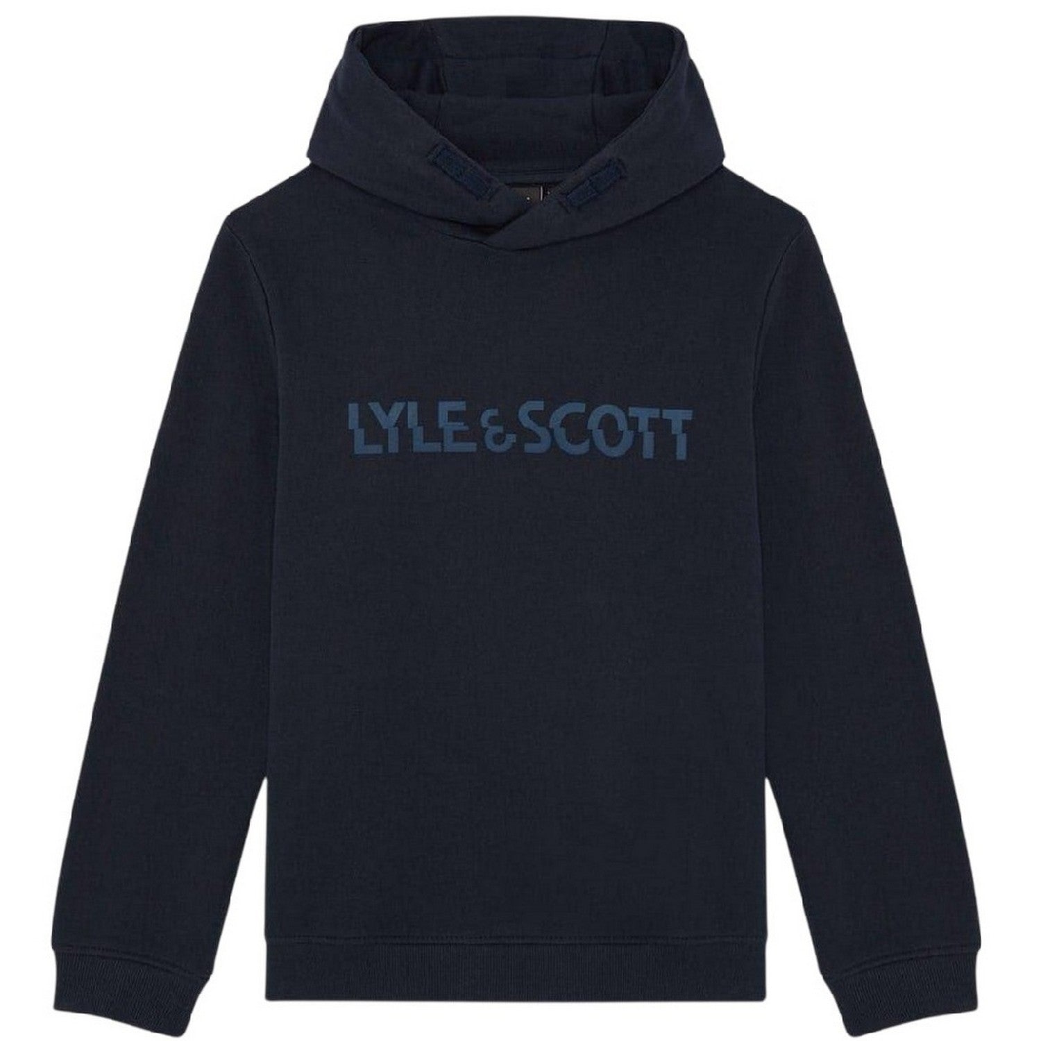 Dark Navy - Front - Lyle & Scott Boys Logo Pullover Hoodie