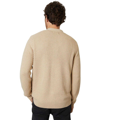 Dijon - Back - Threadbare Mens Textured Knit Buttoned Cardigan
