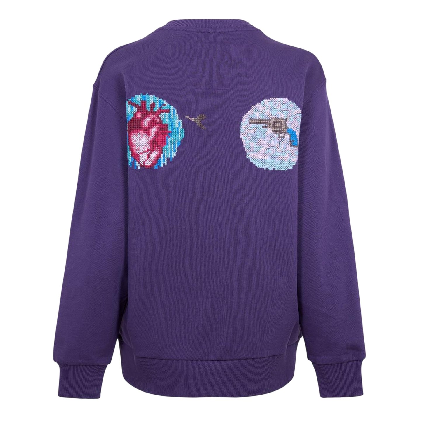 Purple - Back - Diadora Womens-Ladies Ribbed Regular Long-Sleeved Sweatshirt