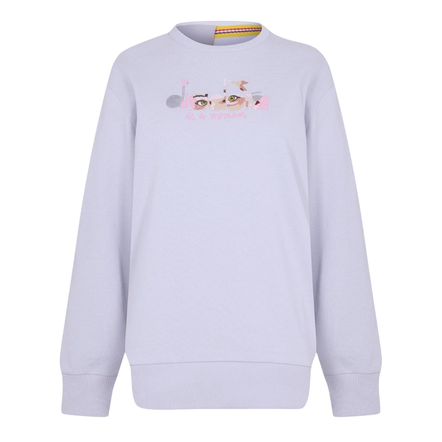 Gravel - Front - Diadora Womens-Ladies Ribbed Regular Long-Sleeved Sweatshirt