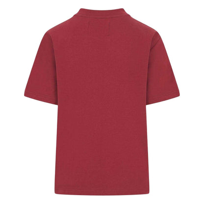 Burgundy - Back - Blank Essentials Womens-Ladies Logo Oversized Boyfriend T-Shirt