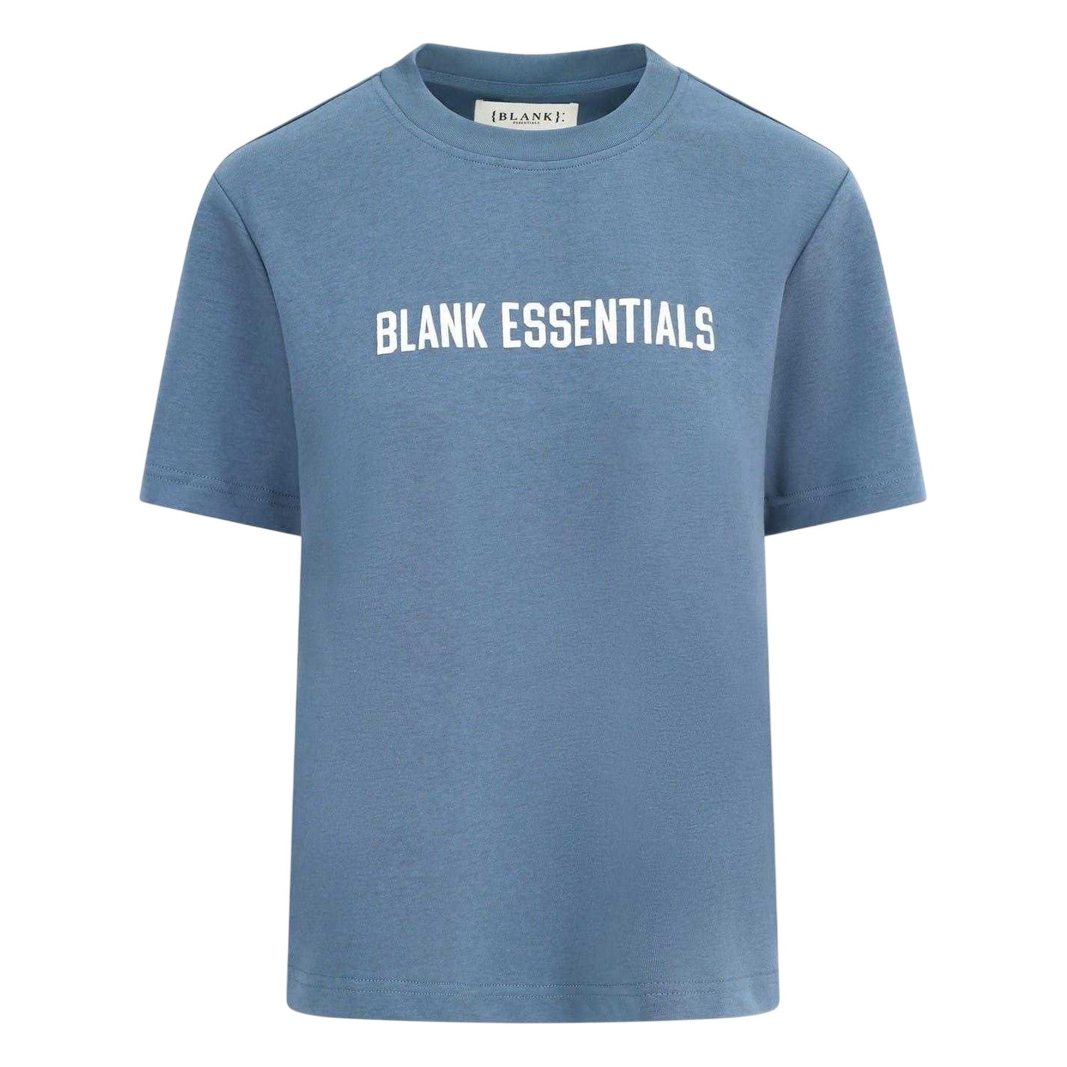 Orion Blue - Front - Blank Essentials Womens-Ladies Logo Oversized Boyfriend T-Shirt