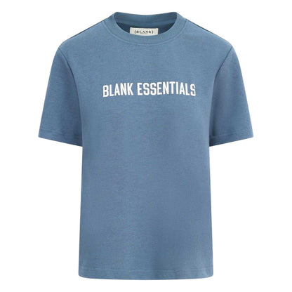 Orion Blue - Front - Blank Essentials Womens-Ladies Logo Oversized Boyfriend T-Shirt