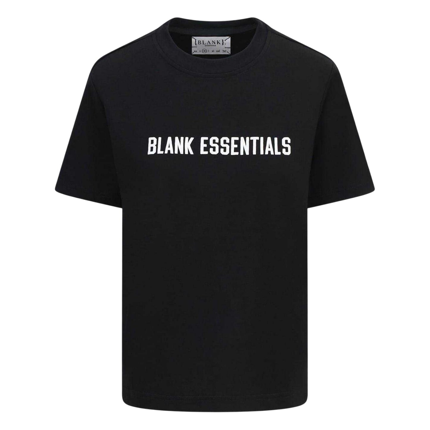Black - Front - Blank Essentials Womens-Ladies Logo Oversized Boyfriend T-Shirt