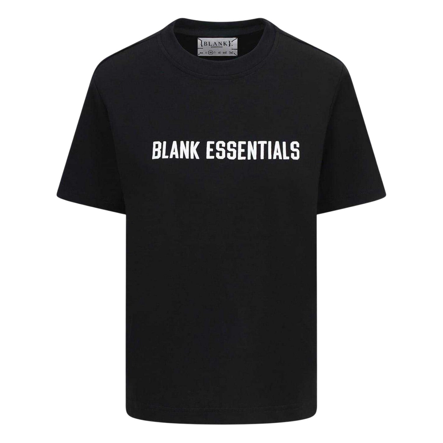 Black - Front - Blank Essentials Womens-Ladies Logo Oversized Boyfriend T-Shirt