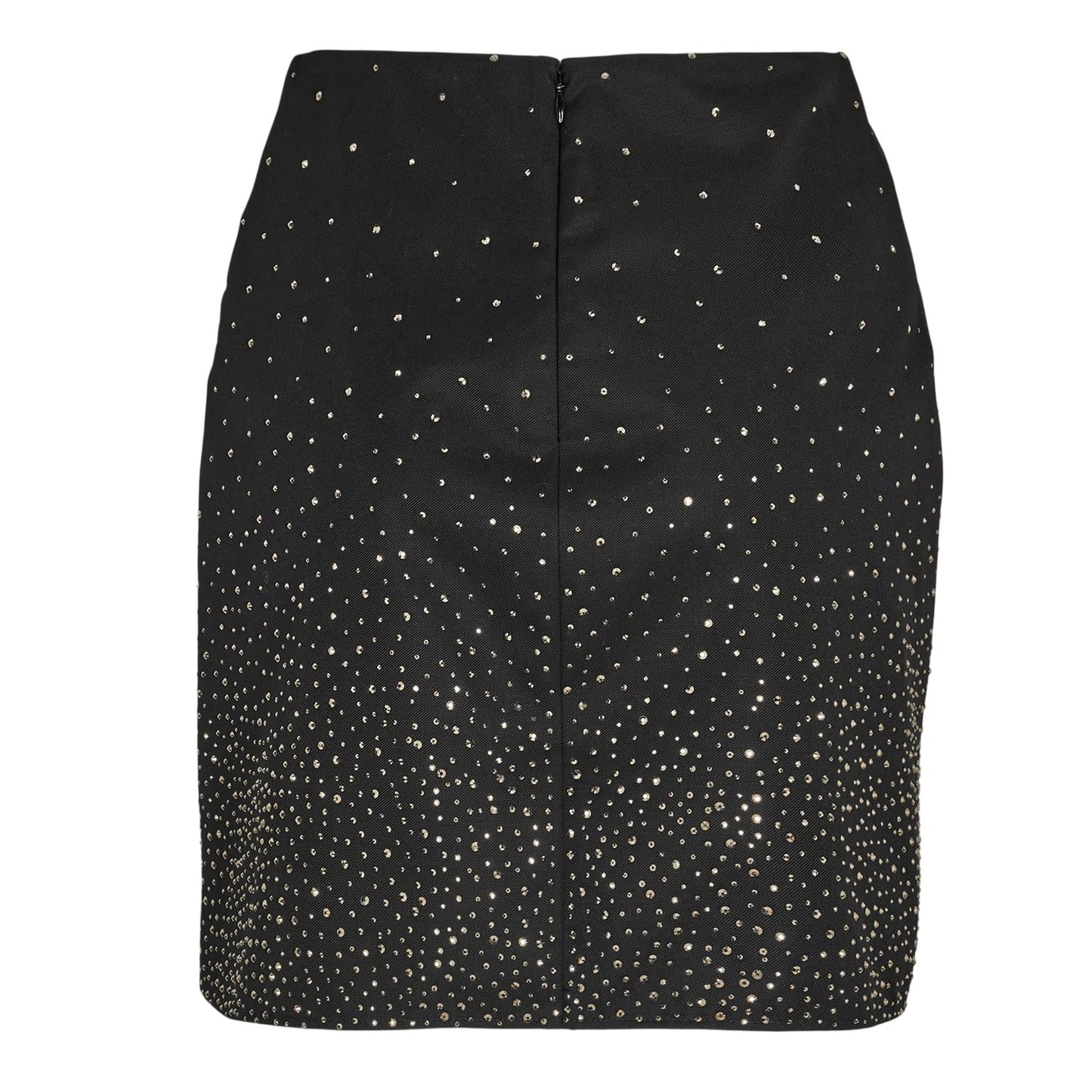 Black - Back - Off White Womens-Ladies Embellished Twisted Slim Mini Skirt