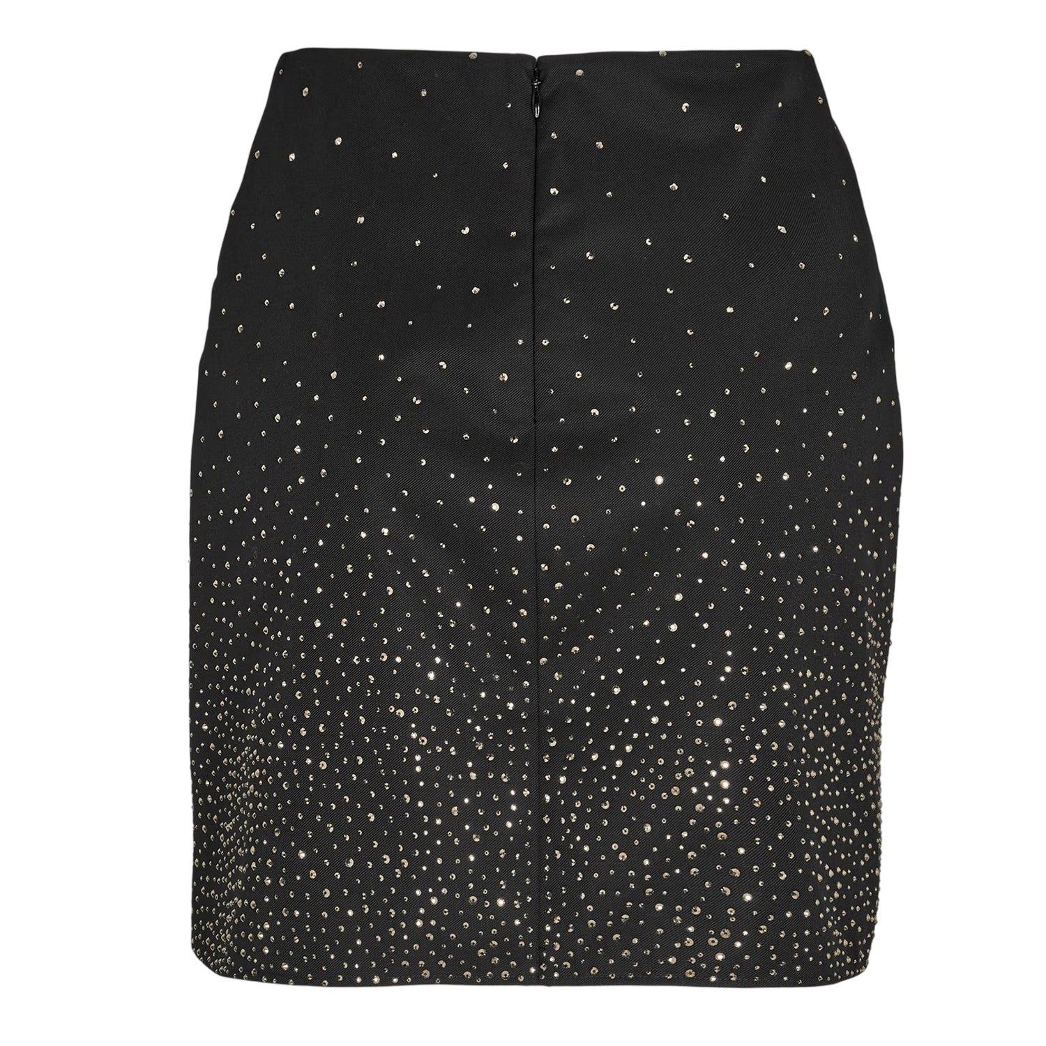 Black - Back - Off White Womens-Ladies Embellished Twisted Slim Mini Skirt