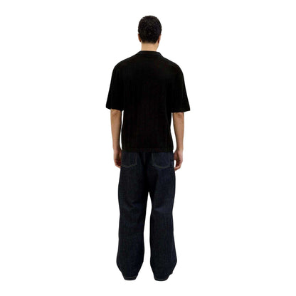 Black - Back - Jack And Jones Mens Ribbed Polo Shirt