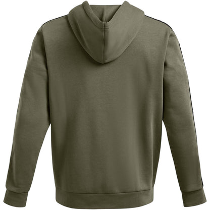 Marine OD Green - Back - Under Armour Mens Icon Cotton Blend Taped Sleeve Hoodie