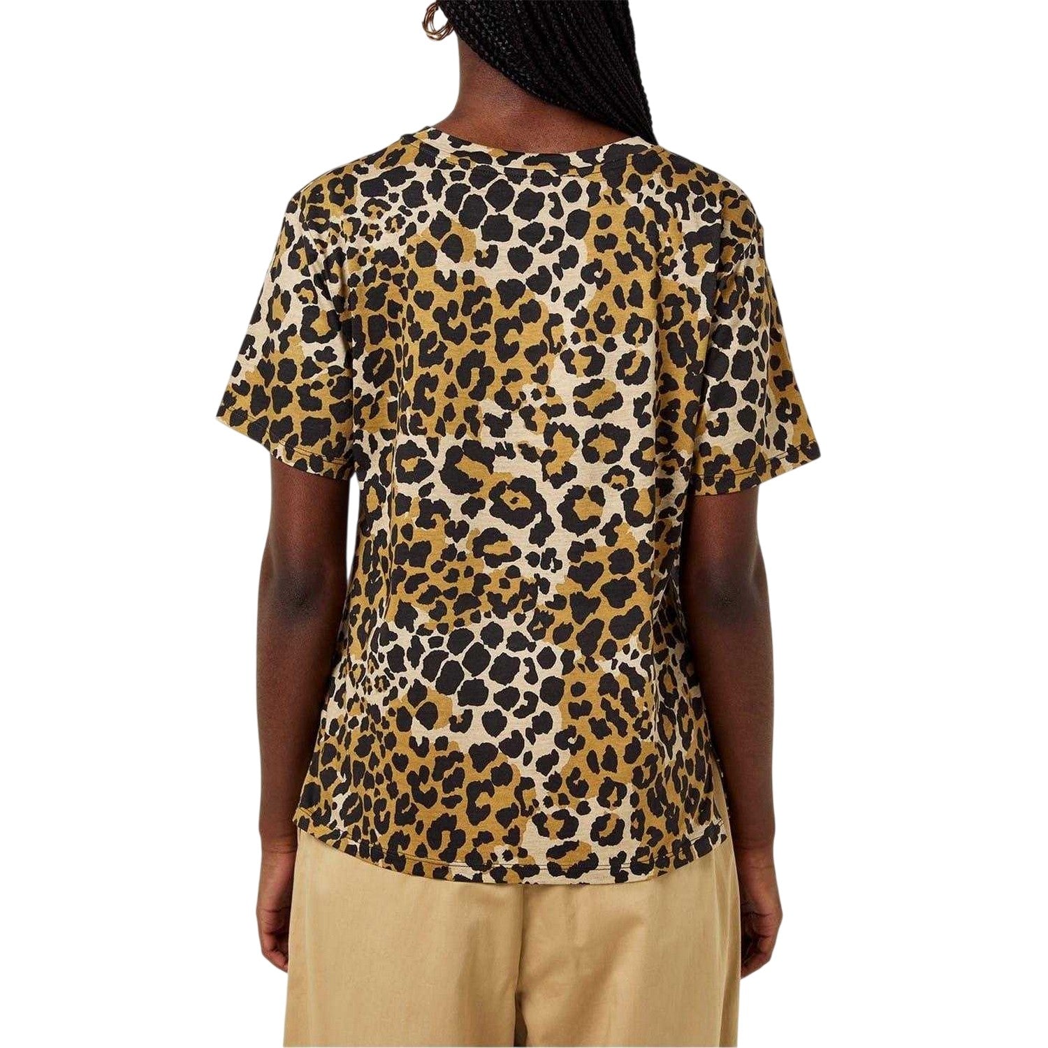 Beige - Back - Max Mara Womens-Ladies Eloisa Leopard Print Regular T-Shirt