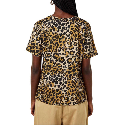 Beige - Back - Max Mara Womens-Ladies Eloisa Leopard Print Regular T-Shirt