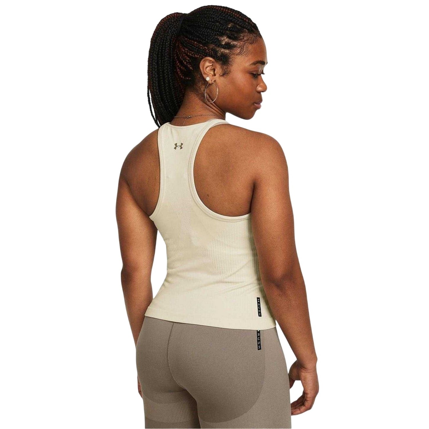 Brown - Back - Under Armour Womens-Ladies Y Slim Tank Top