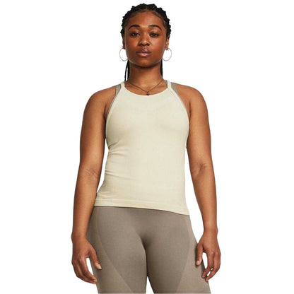 Beige - Lifestyle - Under Armour Womens-Ladies Y Slim Tank Top