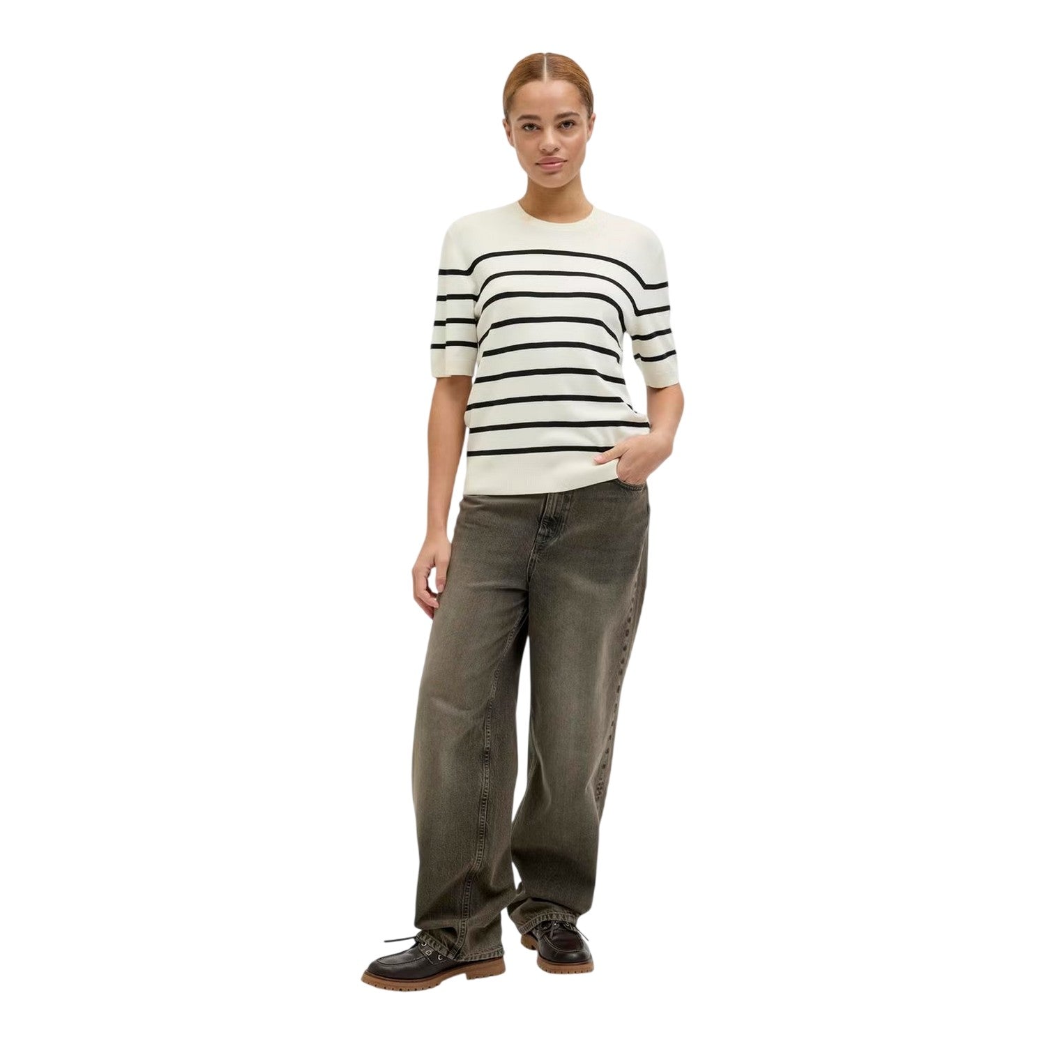 Vanilla Ice - Lifestyle - JJXX Womens-Ladies Layla Stripe Crew Neck Top