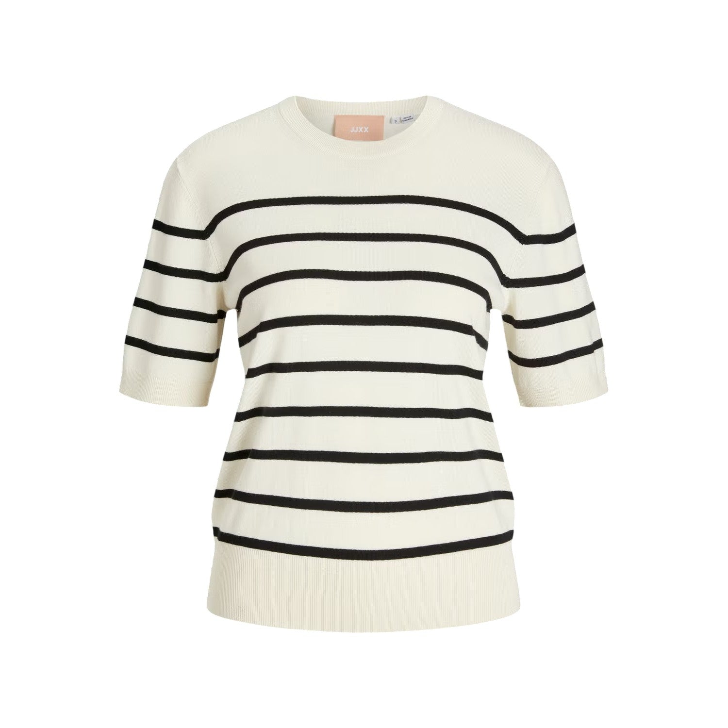Vanilla Ice - Front - JJXX Womens-Ladies Layla Stripe Crew Neck Top