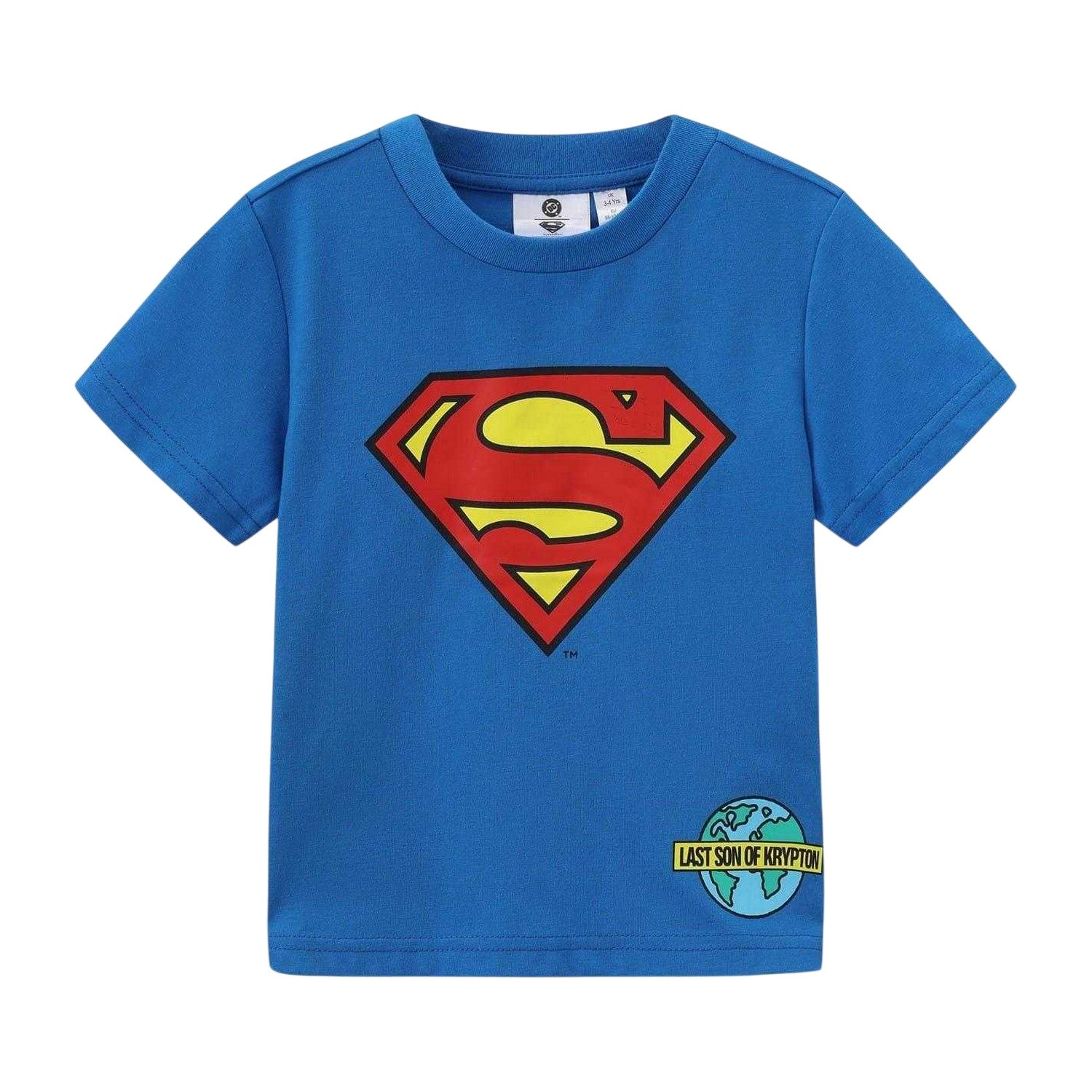 Blue-Red - Front - Superman Baby Last Son Of Krypton Polyester Blend T-Shirt