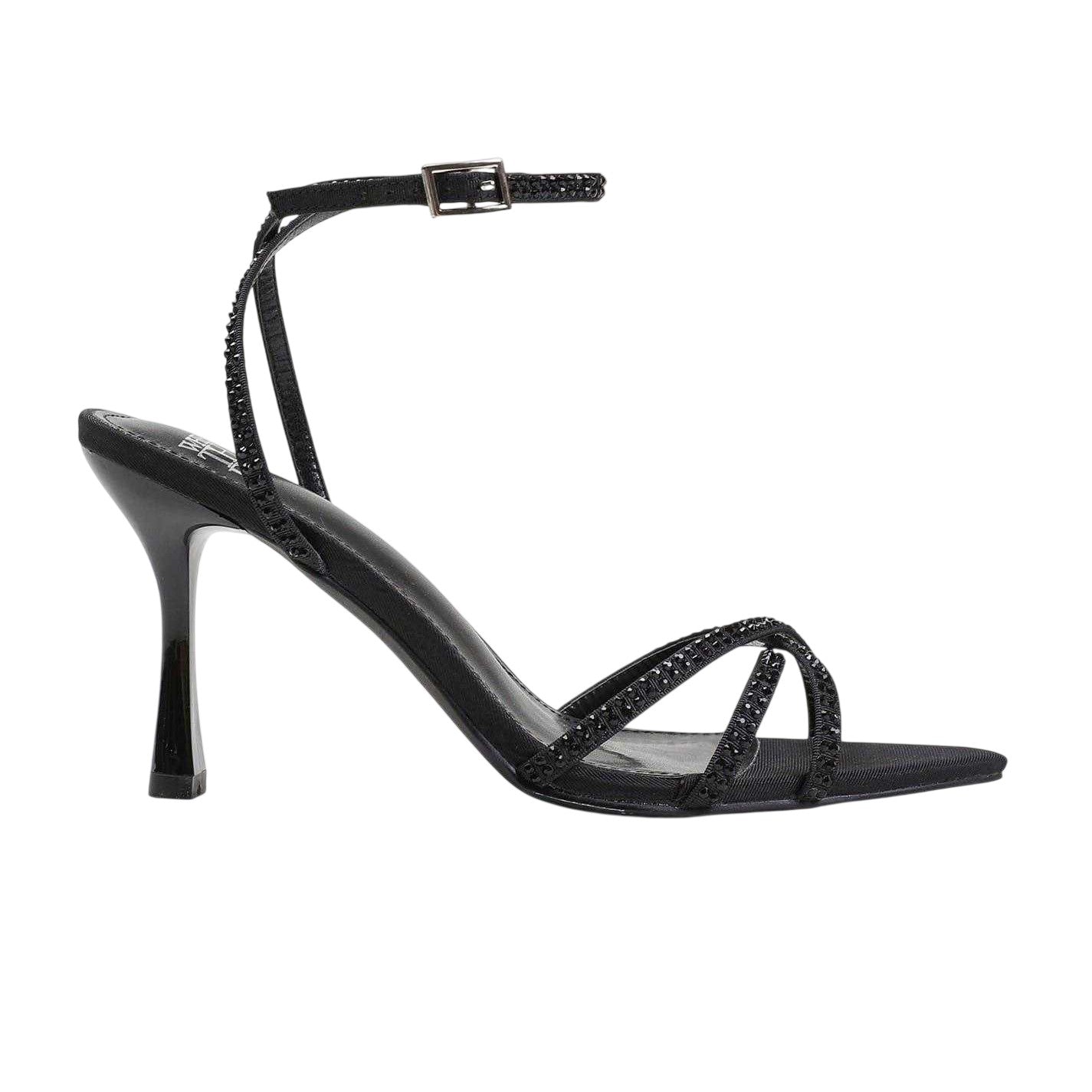 Black - Front - Where's That From Womens-Ladies Audra Gem High Heels