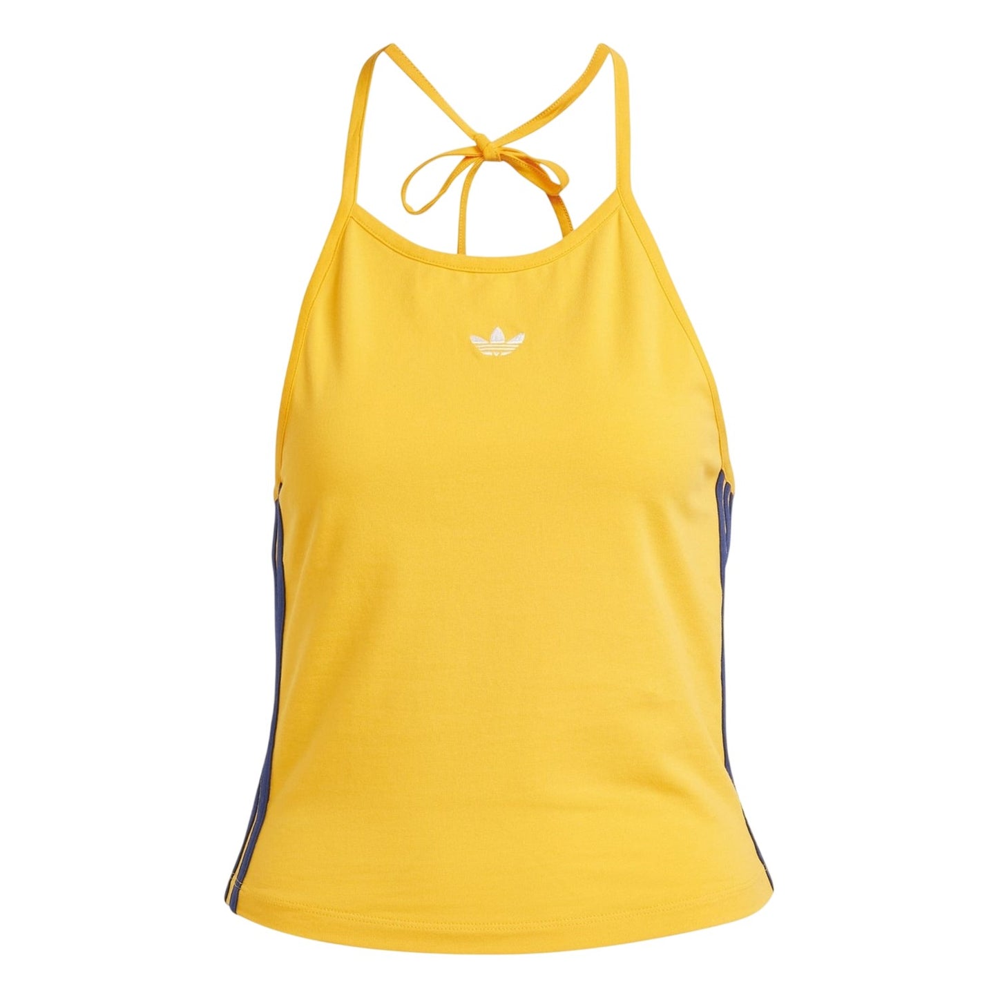Yellow - Front - Adidas Womens-Ladies Tie Neck Tank Top
