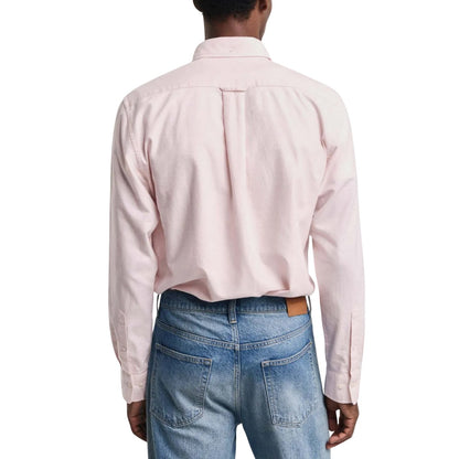 Pink - Back - Gant Mens A.Shield Regular Shirt