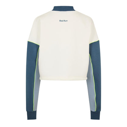Charcoal - Front - Red Run Womens-Ladies Cotton Blend Cropped Sweatshirt